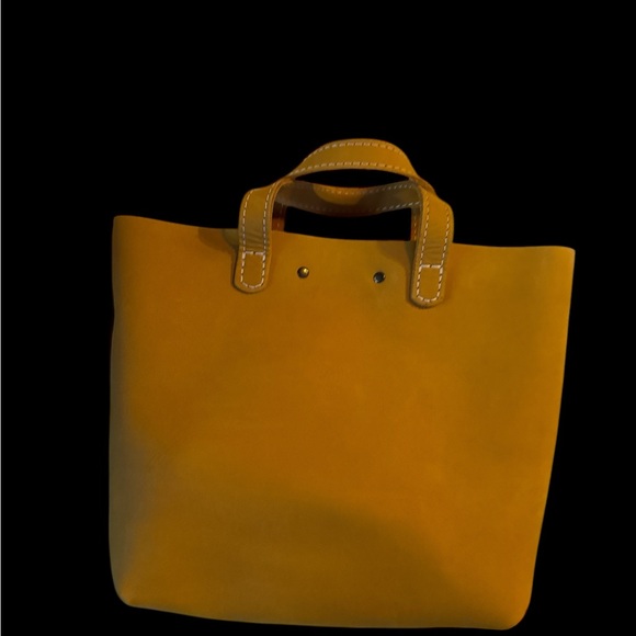 Portland Leather Mustard Color Leathern Crossbody / Satchel Like New Bag - Picture 2 of 9